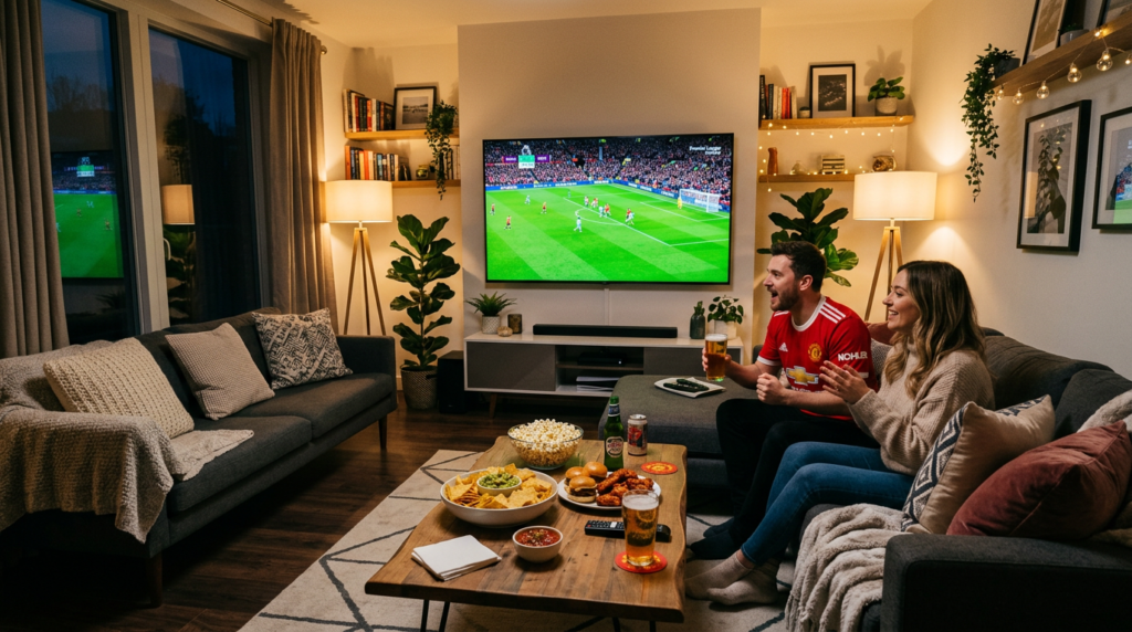 How to Watch World Cup 2026 - TV showing football match in living room